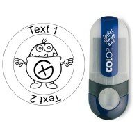 Kleiner Hint - Stempel mit Text, rund Ø 25mm [Nr. 08]