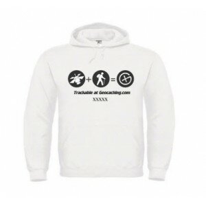Satellit trackable, Kapuzen-Pullover (weiss)