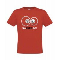 Kuckst Du?!, T-Shirt (rot/schwarz)
