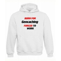 Born for Geocaching, Kapuzen-Pullover (weiss)