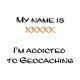 Addicted - Girlie Shirt, mit Name (weiss)