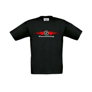 Flames - Kinder Shirt (schwarz/rot)