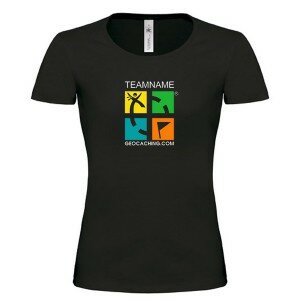 Groundspeak - Girlie Shirt, mit Name (farbig)