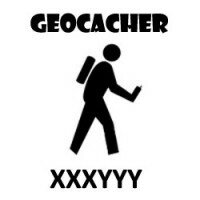 Geocacher - Aufkleber kontur trackable
