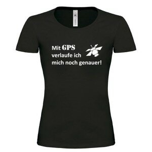 GPS verlaufen - Girlie Shirt (schwarz)