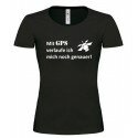 GPS verlaufen - Girlie Shirt (schwarz)