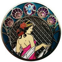 Art Nouveau Herfst Antiek Nickel
