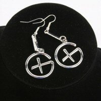 Geocaching Ohrringe - Hänger (trackable) - Silber