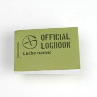 Logbuch Grün Geocaching, 35x50mm, 200 logs