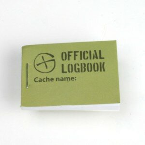 Logbuch Grün Geocaching, 35x50mm, 200 logs