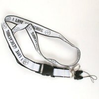 Lanyard I Love Geocaching - White
