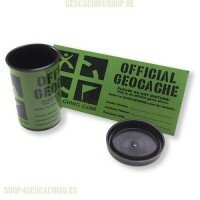 Groundspeak Cache sticker grün, klein 4.5 x 10 cm
