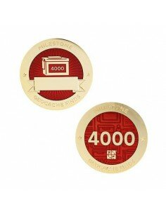 4000 Funde - Milestone Geocoin Set mit Tag