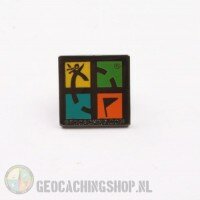 Pin Geocaching, black nickel