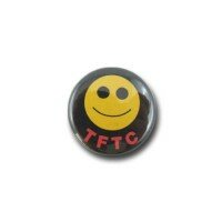 Button - TFTC - Schwarz mit smiley