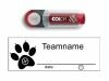 "Cacher Pfote" Stempel mit Text, 14 x 38 mm (Nr. 35)