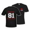 Geocaching T-Shirt "Matrix" mit Name schwarz rot