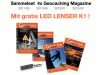 Sammelset 4+1 , Magazine + gratis Taschenlampe LED LENSER